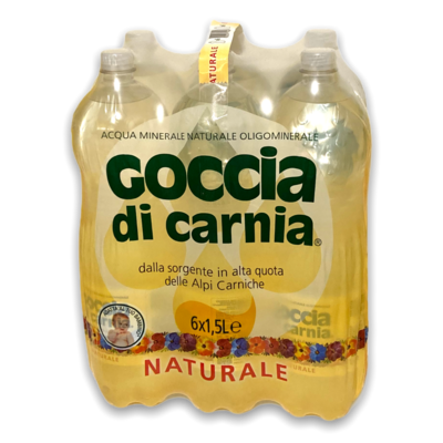 Acqua Minerale Naturale Goccia di Carnia 6x1,5 litri