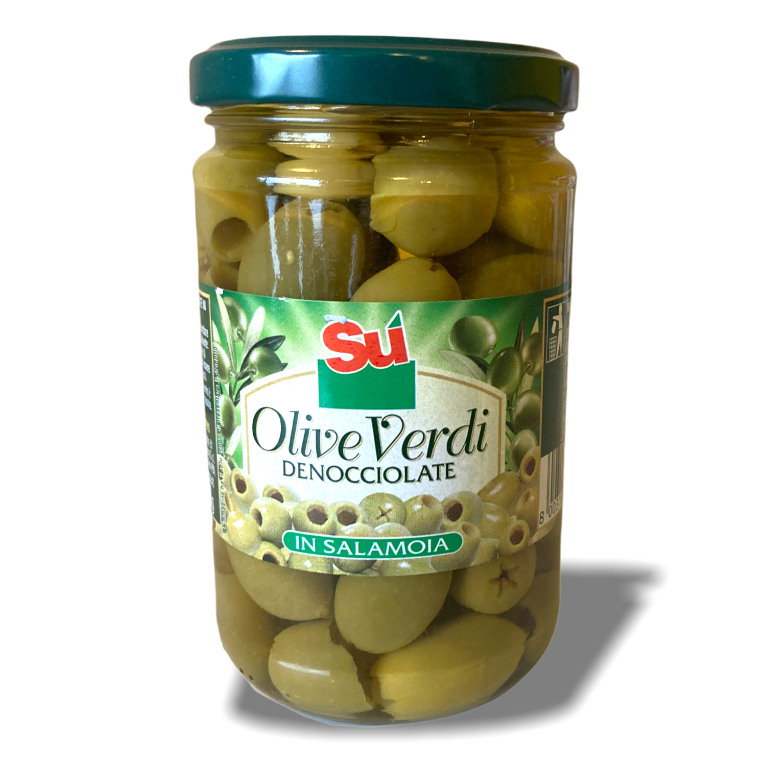 Olive Verdi Denocciolate in Salamoia Sù 300gr.