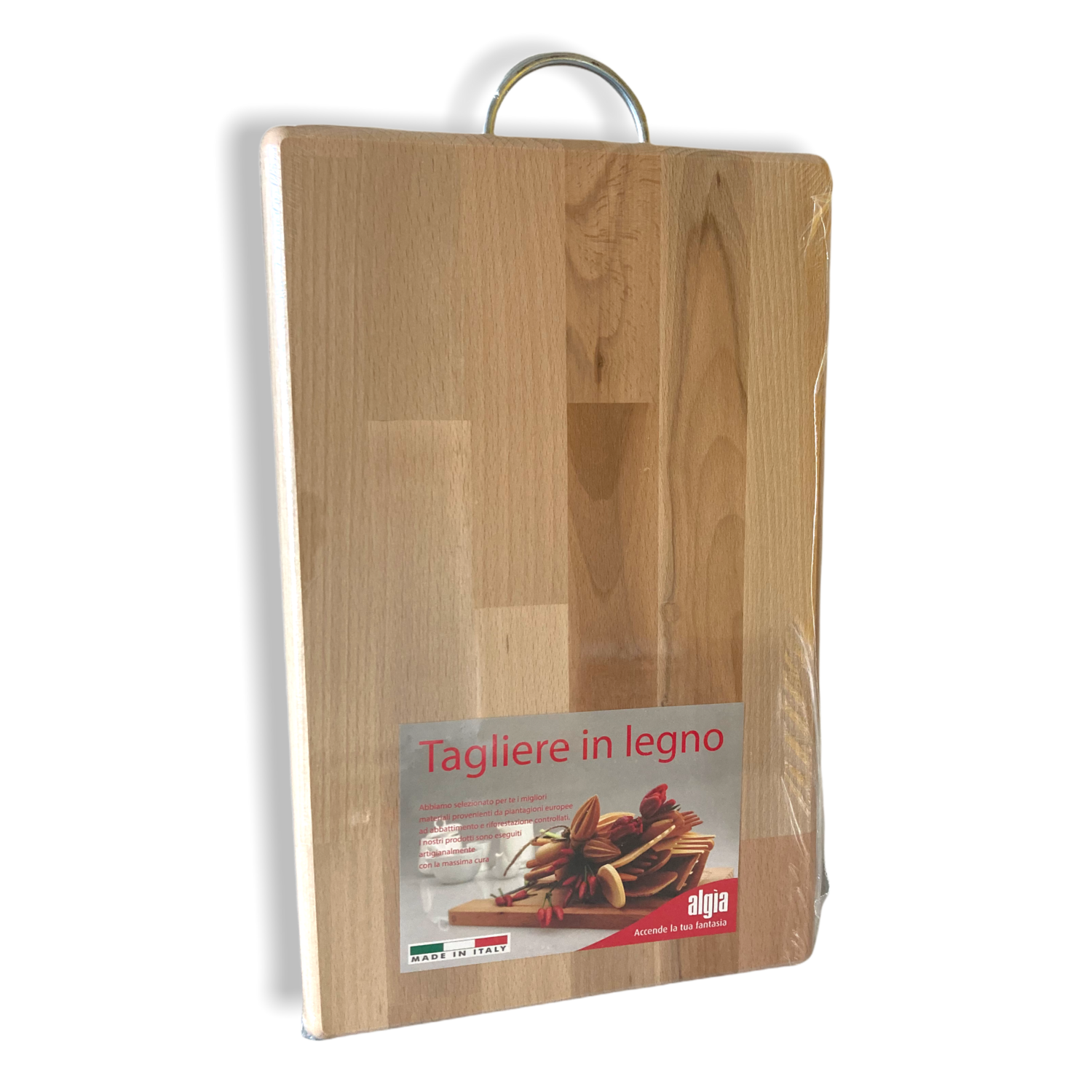 Tagliere in legno 36 x 23 cm Con Manglia per Pizza in Pala, Salumi, Formaggi