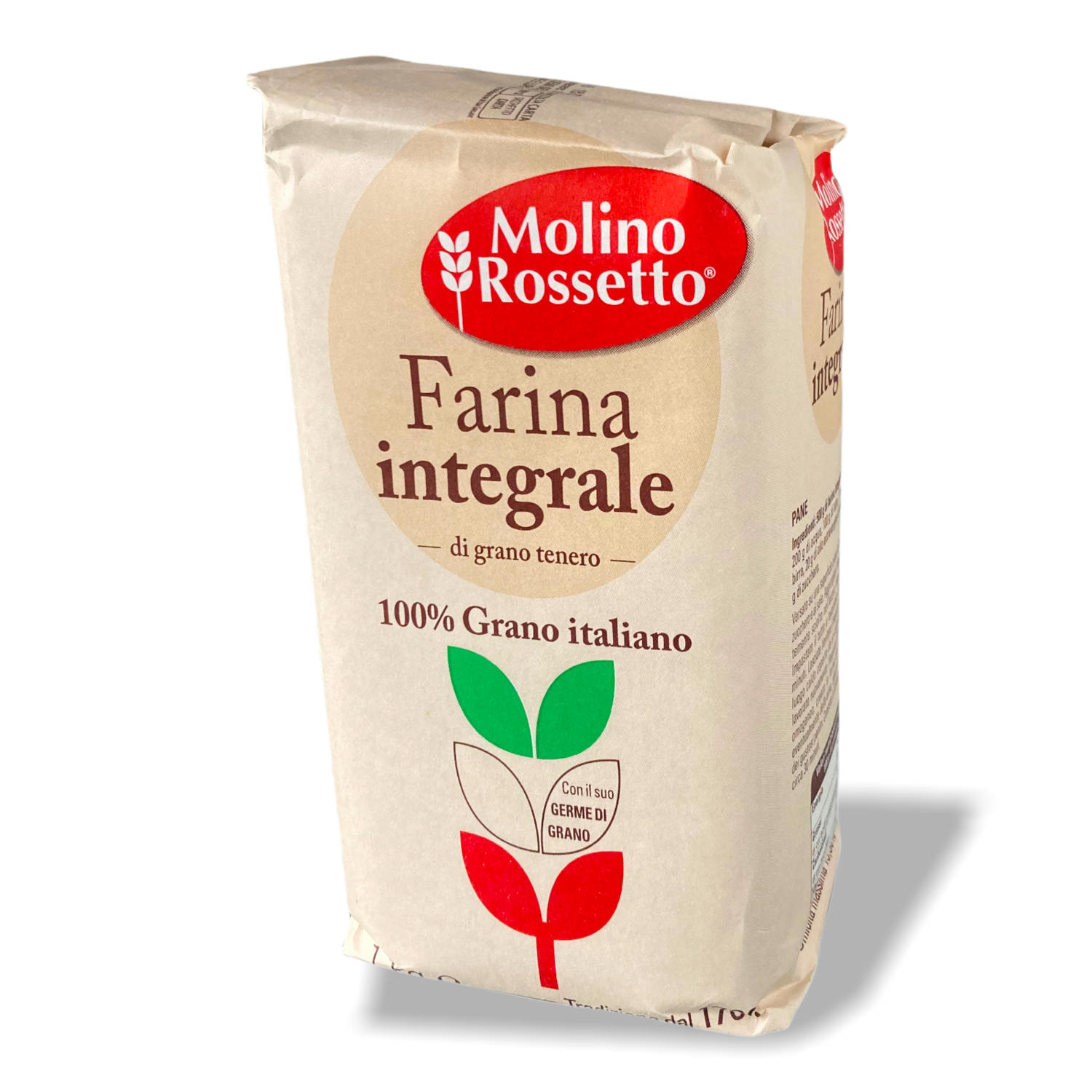 Farina Integrale Di Grano Tenero100% Farina Italiana.Molino Rossetto.