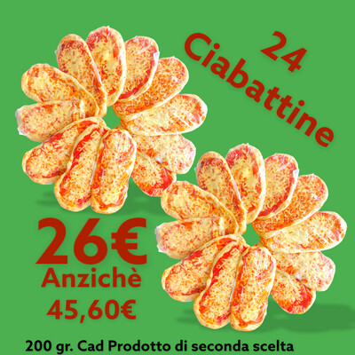 24 Pizze Ciabattine surgelate di SECONDA SCELTA