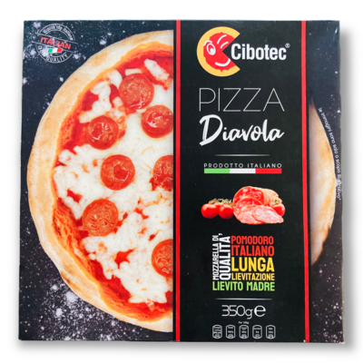 Pizza Diavola con Salamino Piccante 350 gr. Cibotec