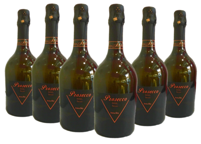 6 Bottiglie Prosecco Extra Dry D.o.c. Treviso 750ml Uve Vendemmiate a Mano.