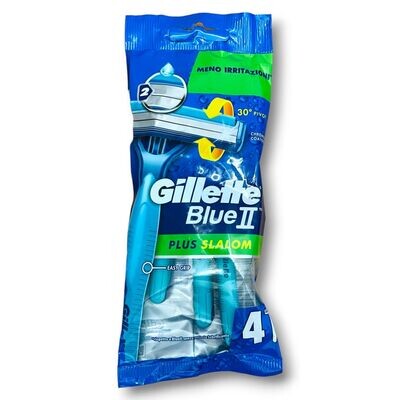 Gillette Blue II Plus Slalom 4 pezzi