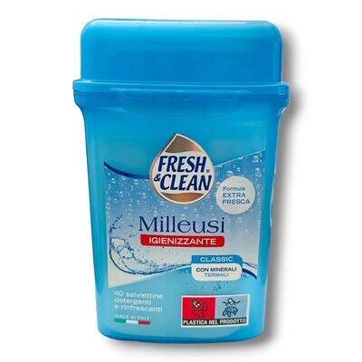 Salviettine Detergenti Mille Usi Igienizzanti Fresh & Clean 40 pezzi