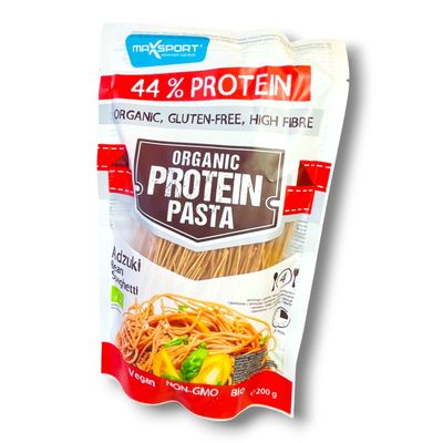 Spaghetti di Fagioli Adzuki Bio ad Alto contenuto di Proteine 44% Ricavati da un Agricoltura Biologica. Senza Glutine. 200 gr MaxSport