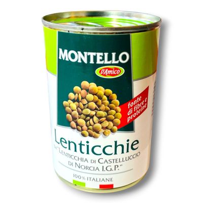Lenticchie Fonte di Fibre e Proteine 100% Italiane Provenienti da Castelluccio di Norcia I.G.P. 400 gr. Montello