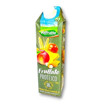 Frullato Proteico Mango Pesca Mandorla Senza Zuccheri Aggiunti 250 ml Valfrutta