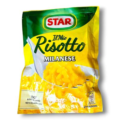 Risotto Milanese 100% Riso Italiano no Conservanti 2 Porzioni Pronto in 15 Minuti STAR 175g