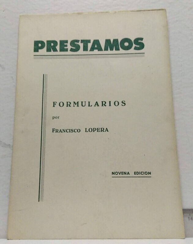 Préstamos. Autor: Lopera, Francisco