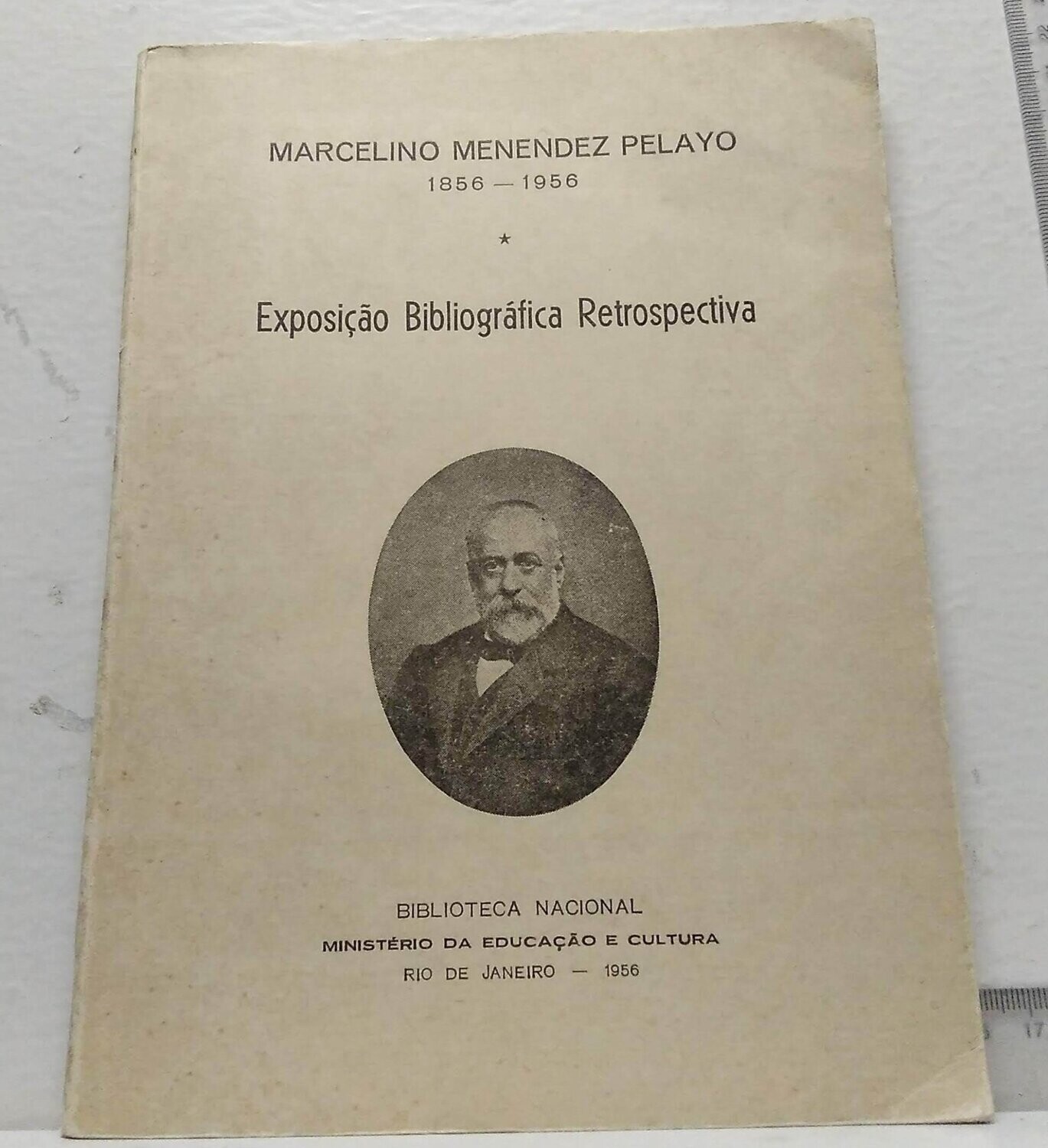 Exposiçao bibliográfica restrospectiva de Marcelino Menéndez Pelayo.  Autor: Ministerio da Educacao e Cultura