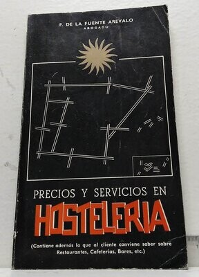 Precios y servicios en hostelería. Autor: De la Fuente Arévalo, F.