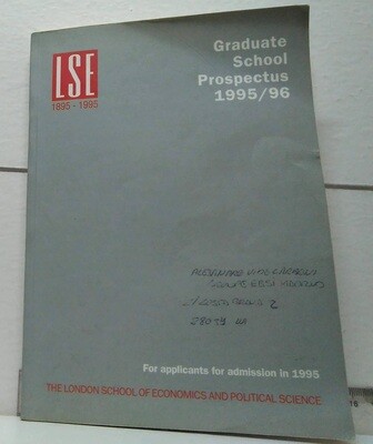 Graduate School Prospectus 1995/96. Autor: Varios Autores