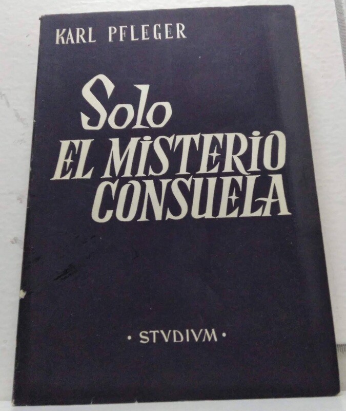 Sólo el misterio consuela. Autor: Pfleger, Karl