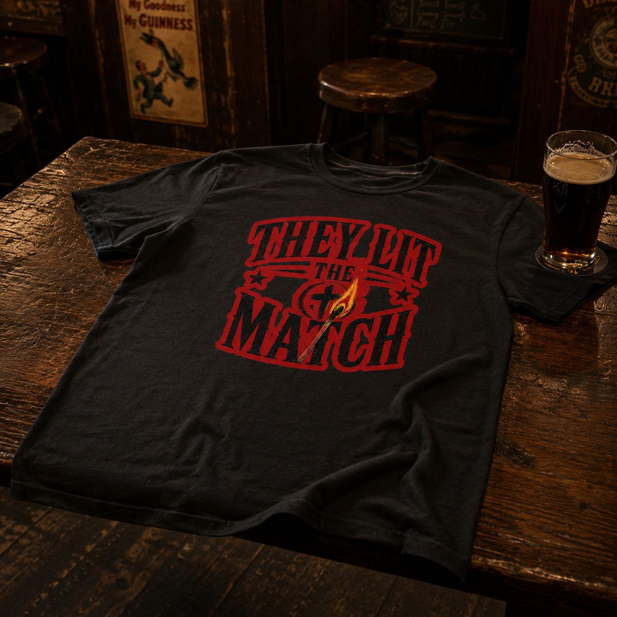 They Lit The Match T-Shirt — by Backroom Saints They Lit The Match T-Shirt — by Backroom Saints