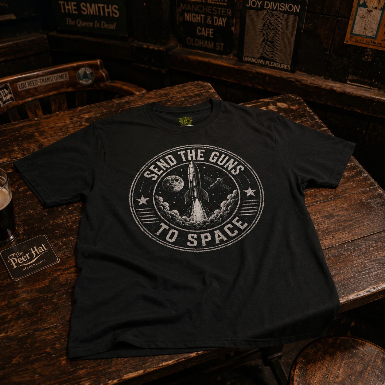 Send The Guns To Space T-Shirt — by Backroom Saints Send The Guns To Space T-Shirt — by Backroom Saints