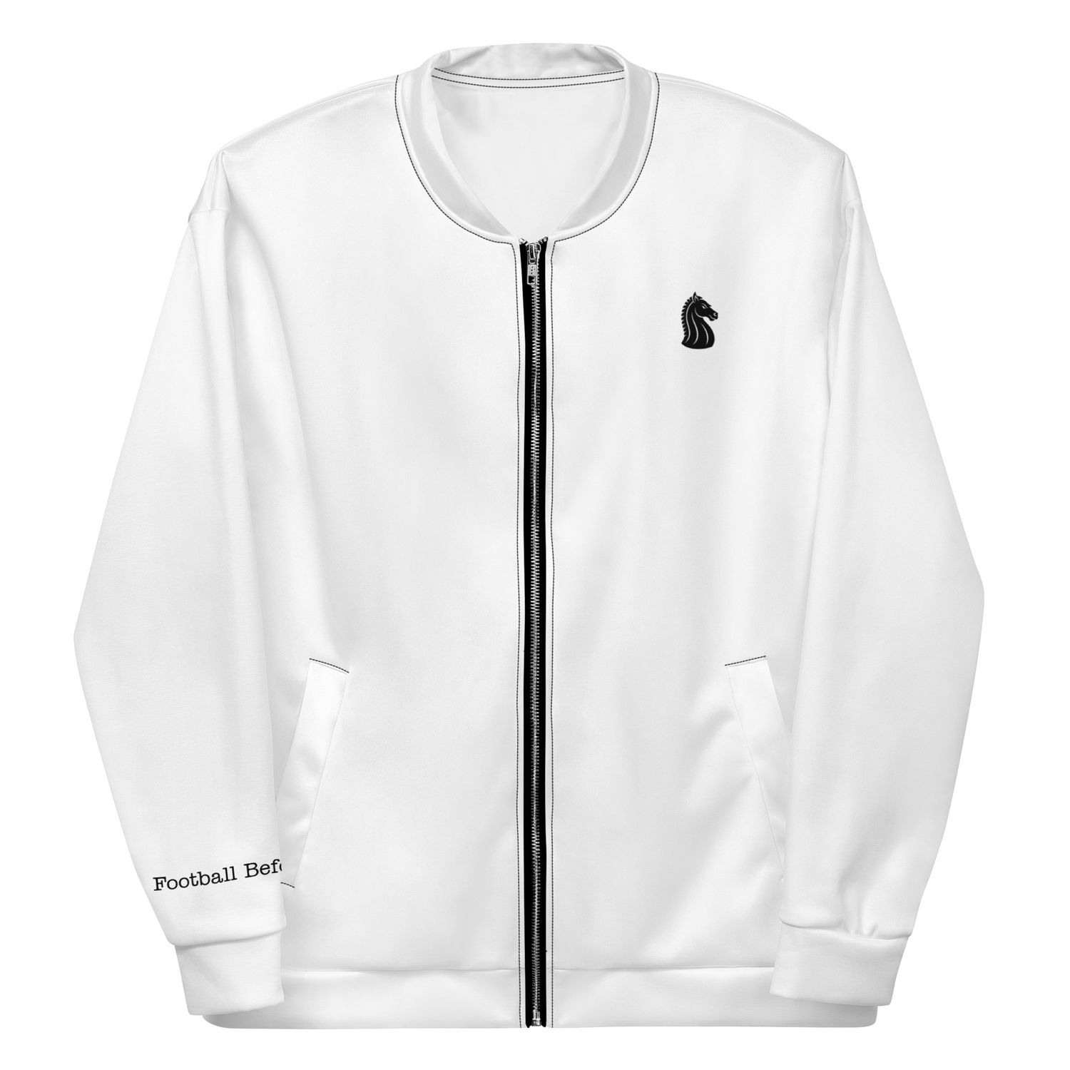Football Before Fashion White Bomber Jacket
