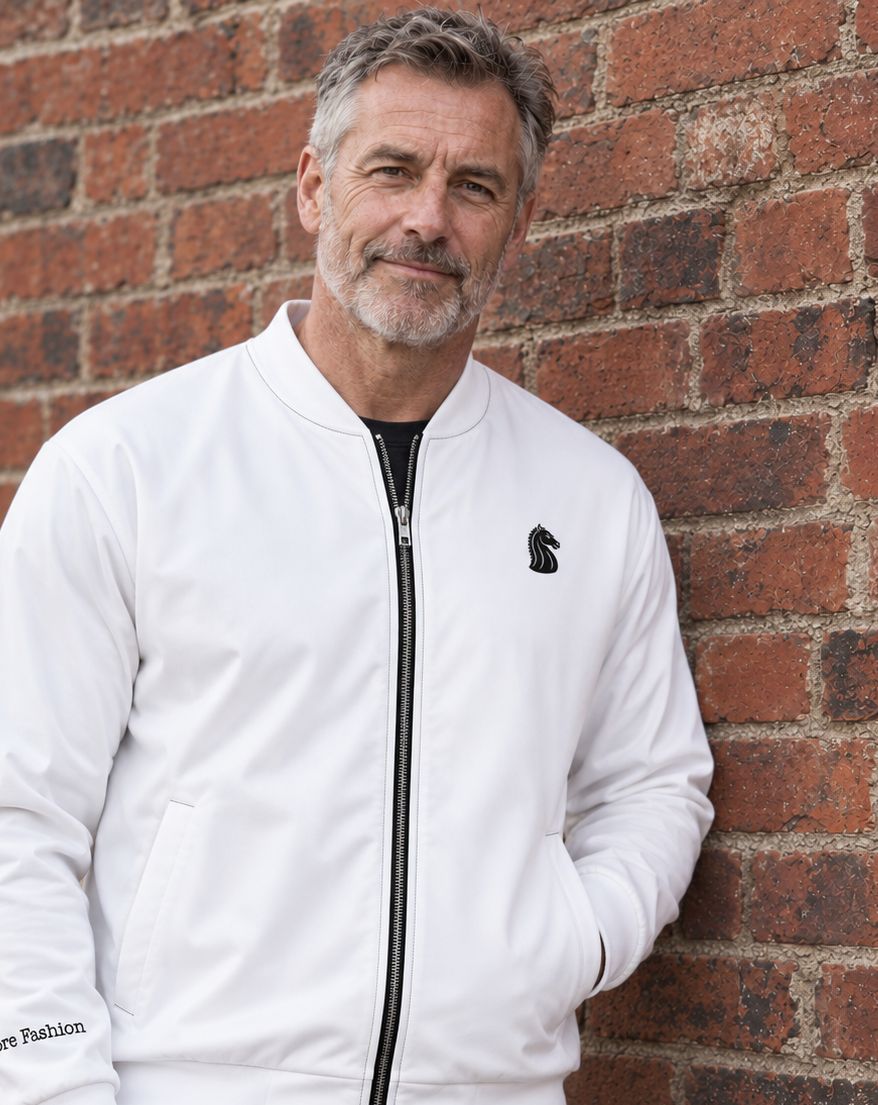 Football Before Fashion White Bomber Jacket