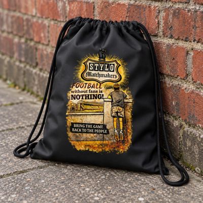 Football Without the Fans Is Nothing Drawstring Bag