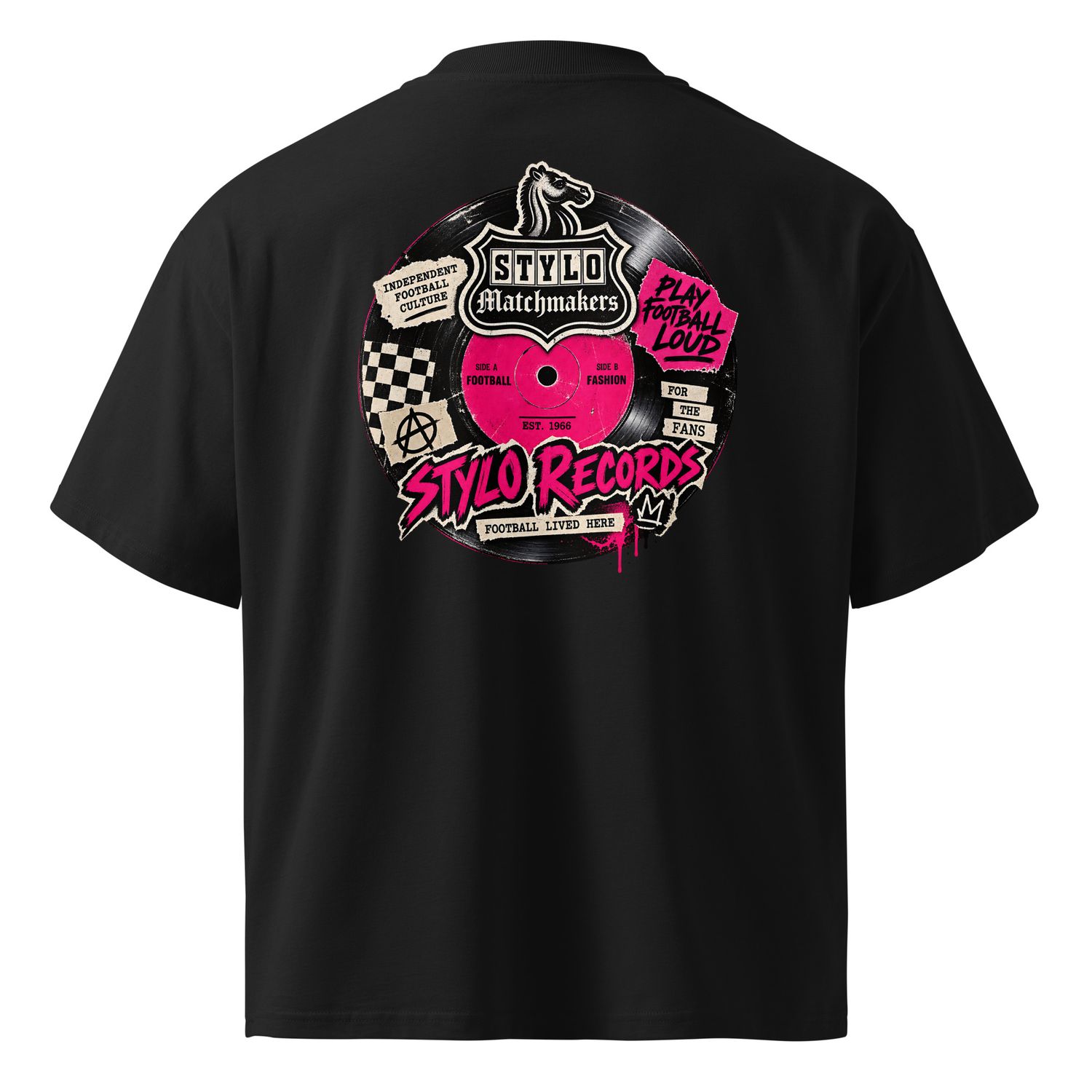 Punk Football Stylo Records Oversized T-Shirt