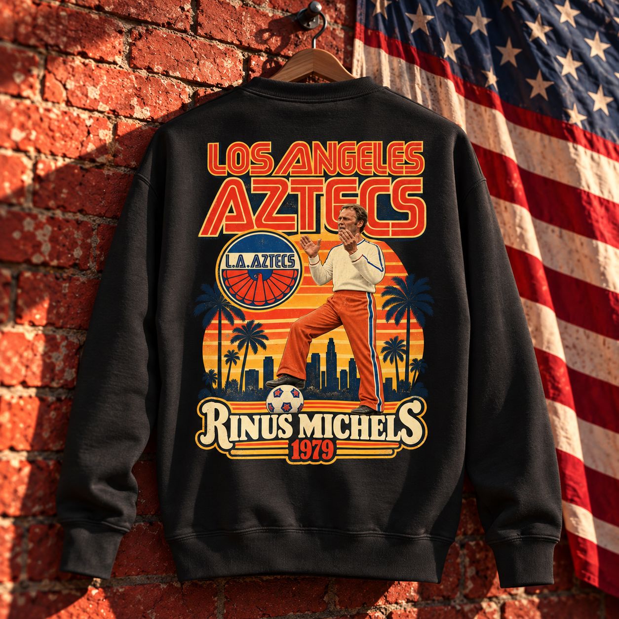 Los Angeles Aztecs Rinus Michels 1979 Sweatshirt