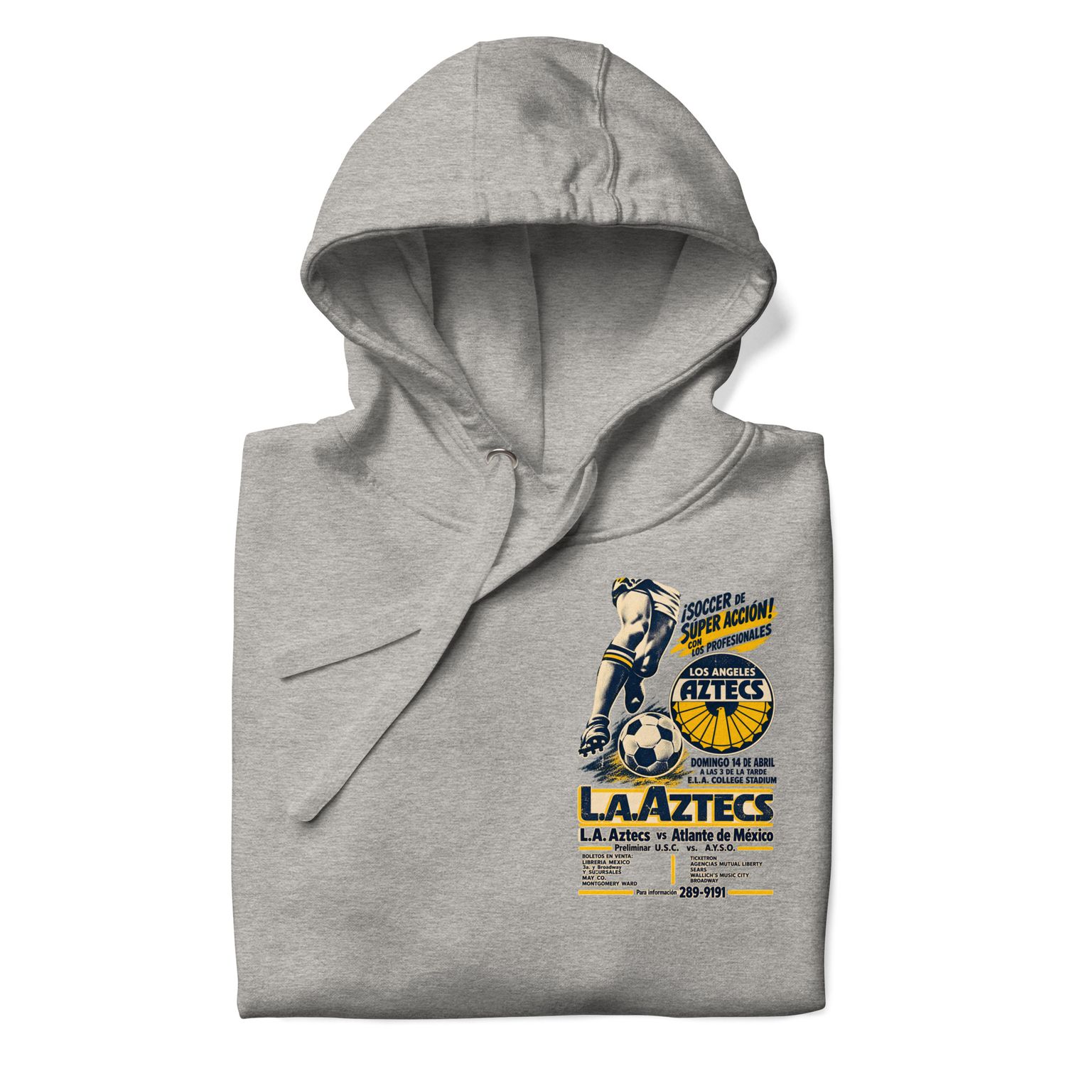 Los Angeles Aztecs 1973 Match Poster Hoodie