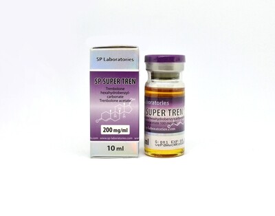 SP Supertren Principio attivo: trenbolone acetato 100mg, trenbolone hexahydrobenzylcarbonate 100 mg Produttore: SP Laboratories Unità: 1 flaconcino (200mg / ml 10 ml)