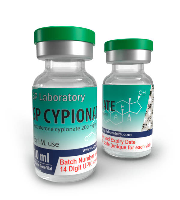 SP Cypionate Principio attivo: testosterone cypionate Produttore: SP Laboratories Unità: 1 flaconcino (200mg / ml 10 ml)