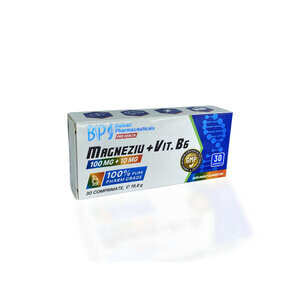 BP MAGNESIUM + B6 30 tabs (19.8g/tabs)