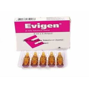 EVIGEN-VITAMIN E 300 MG
5 amps x 300 mg/2ml