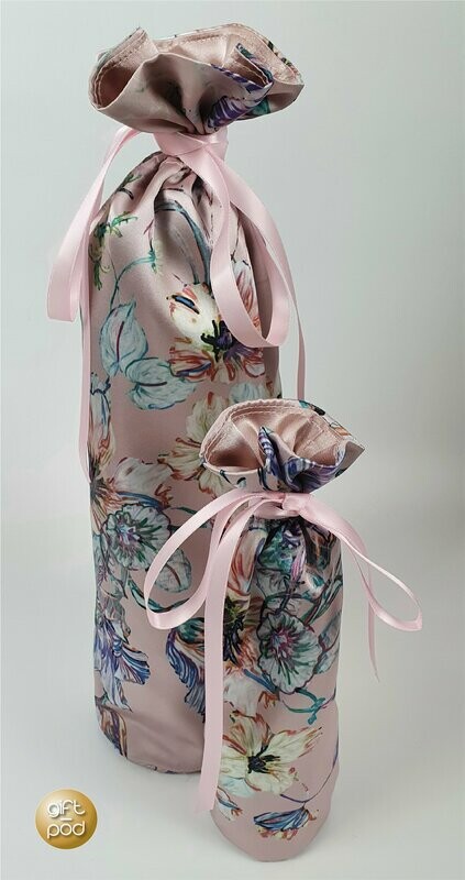 Satin - bottle bags - Various colours & patterns