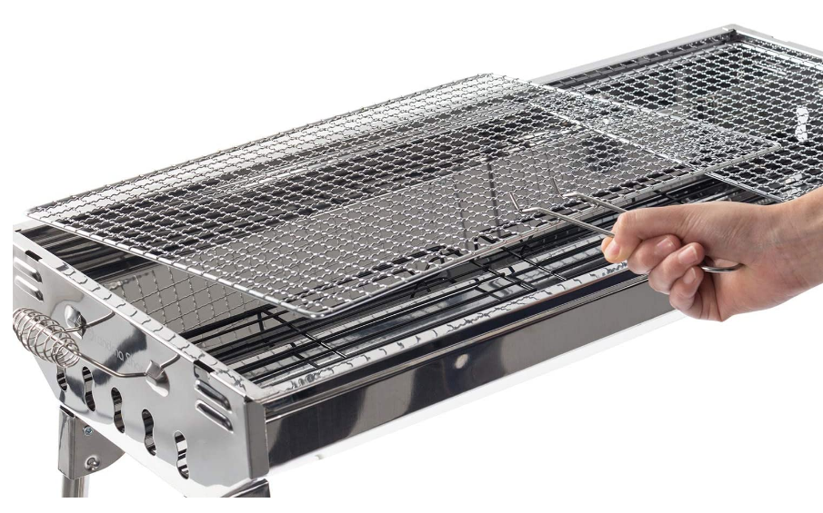 Portable Foldable Stainless Steel Barbecue Grill for Outdoor Cooking and Camping