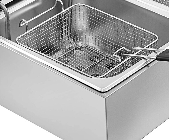 Dual Tank 12L Electric Fryer – Countertop Stainless Steel Fryer for Commercial and Home Use