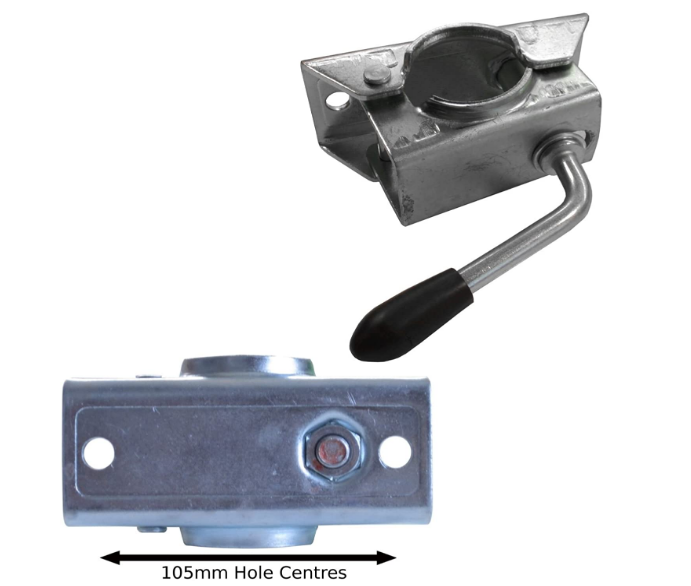 Heavy Duty Pneumatic Jockey Wheel and Clamp with 48MM Shaft for Easy Trailer Maneuvering and Durable Support