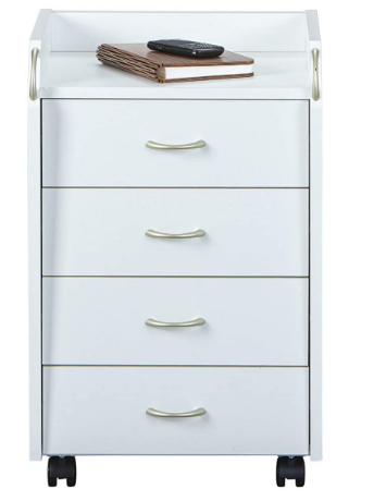 Drawer Unit Inter Link Roll Container – Storage with Plastic Rollers and Silver Handles for Easy Organization and Mobility