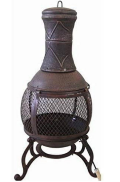 Chiminea Patio Heater, Outdoor Fireplace with Wide Heat Output for Garden and Patio