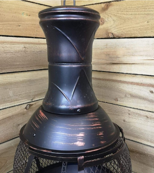 Chiminea Patio Heater, Outdoor Fireplace with Wide Heat Output for Garden and Patio