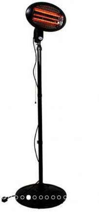 In/Outdoor Electric Lamp Patio Standing Heater with Safety Heat Protection for Efficient Outdoor Heating