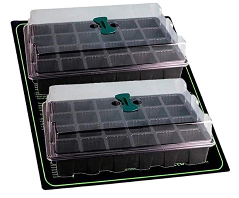 Black 24-Cell Propagator Seed Tray for Plants – Adjustable Vents for Optimal Growing Conditions