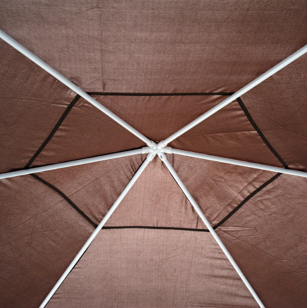 Garden Gazebo with Mosquito Net – Brown Outdoor Canopy for Patio, Backyard, and Events, UV-Resistant and Ventilated Design