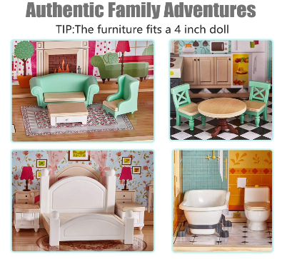 Large Doll house Toy for Kids with Furniture