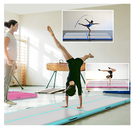 Inflatable Gymnastics Tumbling Mats for Safe and Convenient Practice, Tumbling, and Exercise Sessions