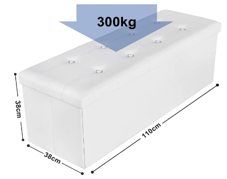 Large Folding Storage Max Load 300 kg White