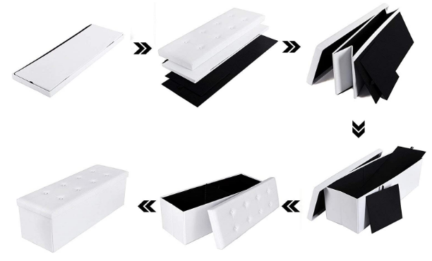 Large Folding Storage Max Load 300 kg White