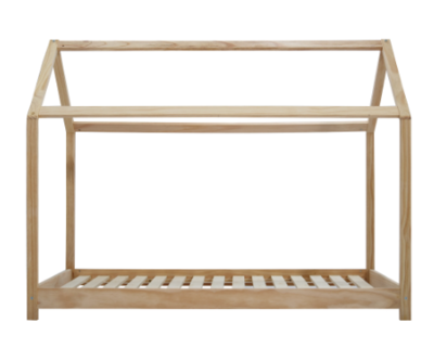 Solid Pine Timber Kids Wooden Single Bedless House Frame
