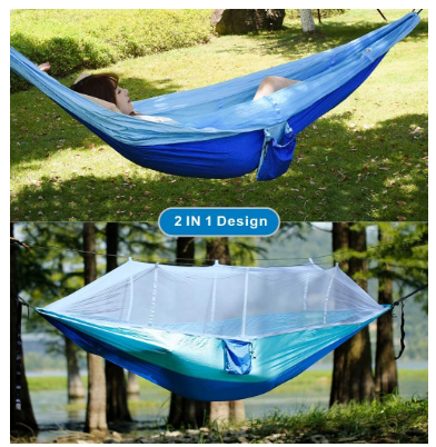 Double Camping Hammock with Bug Net – Waterproof and Durable for Outdoor Adventures, Backpacking, and Hiking