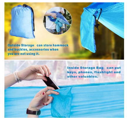 Double Camping Hammock with Bug Net – Waterproof and Durable for Outdoor Adventures, Backpacking, and Hiking