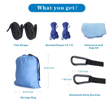 Double Camping Hammock with Bug Net – Waterproof and Durable for Outdoor Adventures, Backpacking, and Hiking