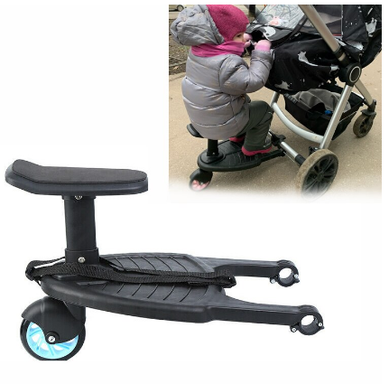 Buggy Stroller Rollboard with Seat – Kiddy Board Footboard