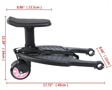 Buggy Stroller Rollboard with Seat – Kiddy Board Footboard